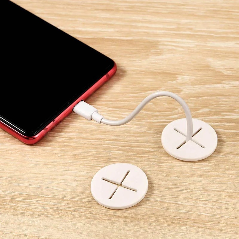 Flexible Silicone Cable Grommet Hole Cover For Desk Table TV Console PC Tidy Wire Organizer DustPro 4