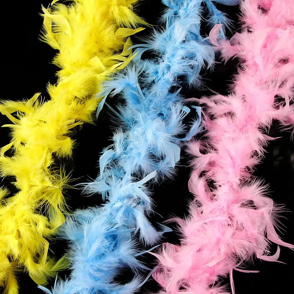 2M Fluffy Feather Boa Trim Strip For Sewing Crafts Costume Fancy Dress Wedding Party Decor DIY App 2