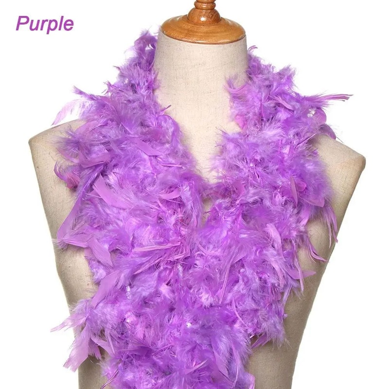 2M Fluffy Feather Boa Trim Strip For Sewing Crafts Costume Fancy Dress Wedding Party Decor DIY App 13