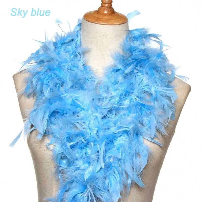 2M Fluffy Feather Boa Trim Strip For Sewing Crafts Costume Fancy Dress Wedding Party Decor DIY App 19