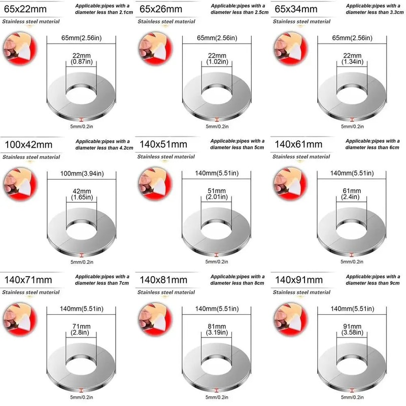 SelfAdhesive Stainless Steel Shower Pipe Cover Flange Plate Silver Wall Hole Escutcheon Trim For Fa 5