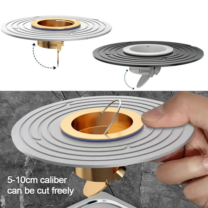 Universal Shower Floor Drain Backflow Preventer Plug With AntiOdor Filter Fast Drainage Insert For 2