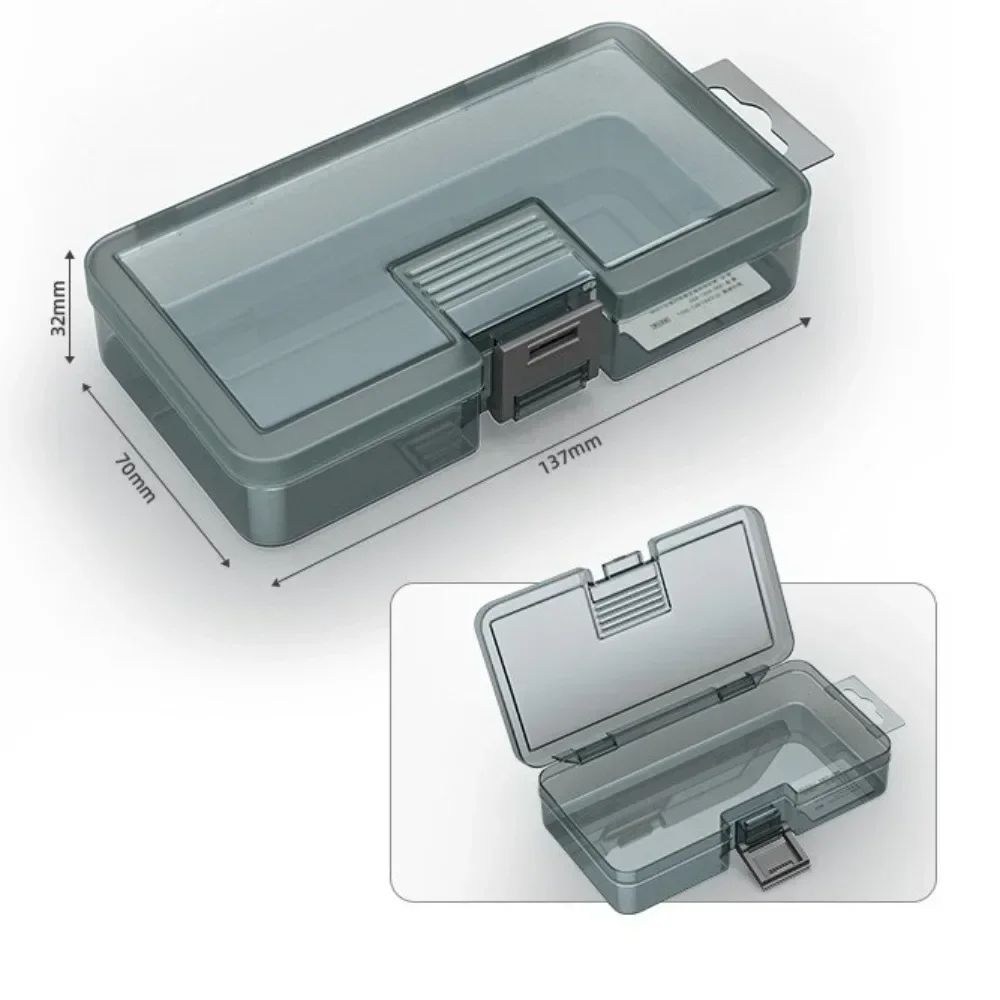 Thickened Transparent Tool Parts Organizer Box With Removable Grid Compartments For Screws Drill Bi 6