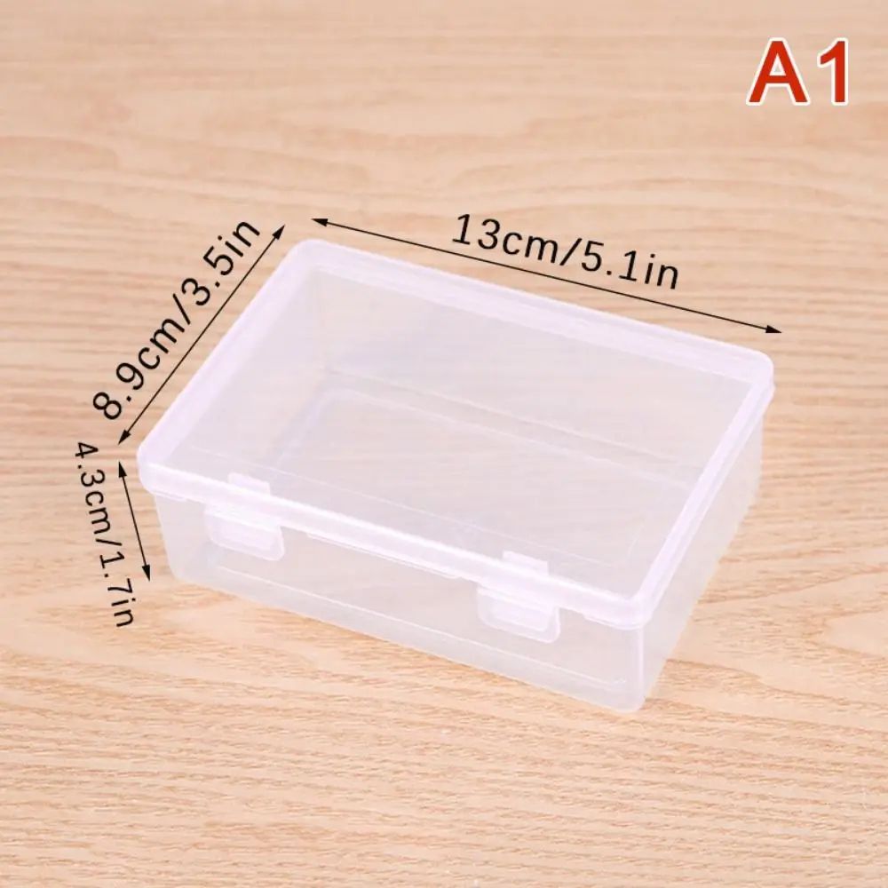 Thickened Transparent Portable Storage Box With Flip Lid Small Medium Large Rectangle Plastic Case 4