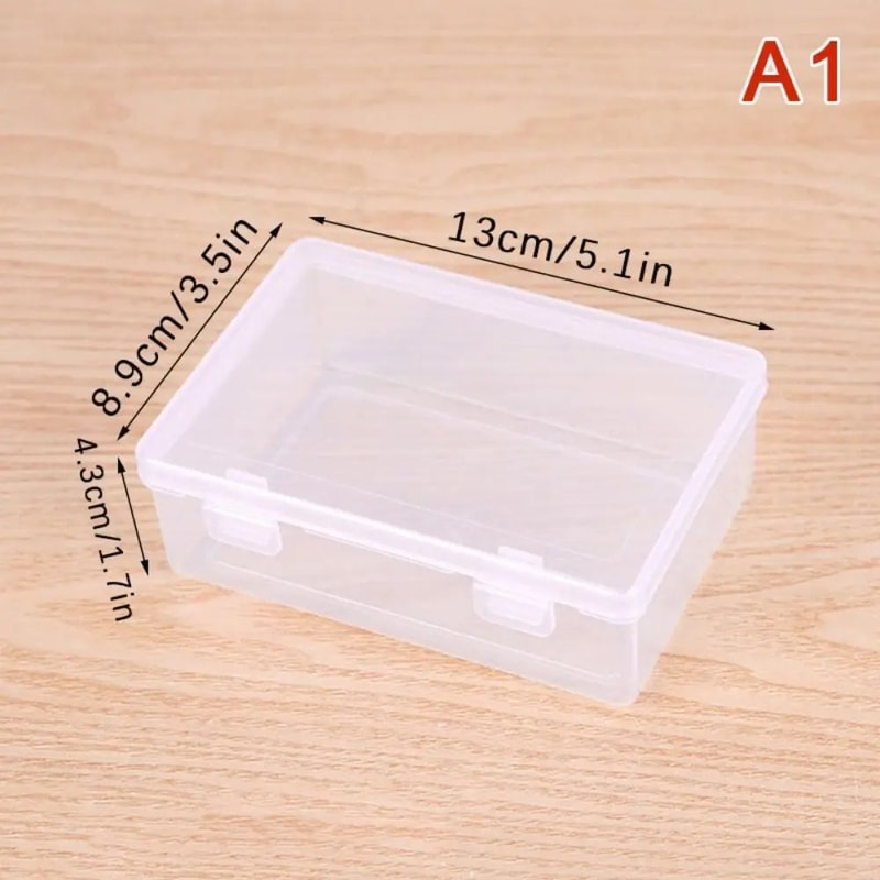 Thickened Transparent Portable Storage Box With Flip Lid Small Medium Large Rectangle Plastic Case 4