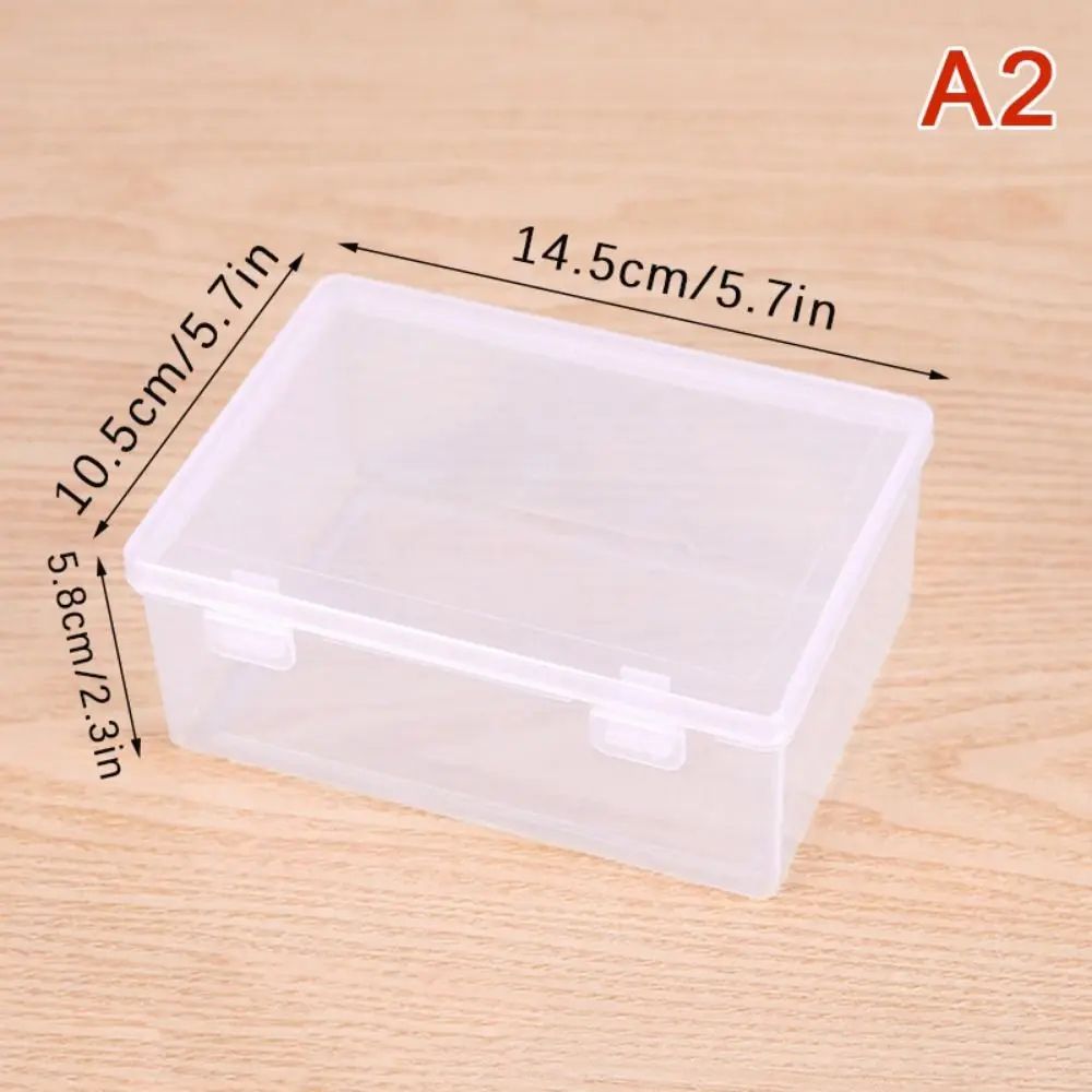 Thickened Transparent Portable Storage Box With Flip Lid Small Medium Large Rectangle Plastic Case 5