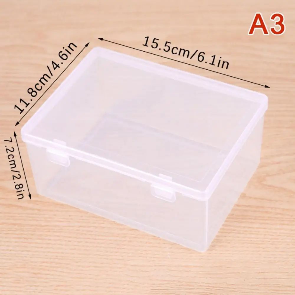 Thickened Transparent Portable Storage Box With Flip Lid Small Medium Large Rectangle Plastic Case 6
