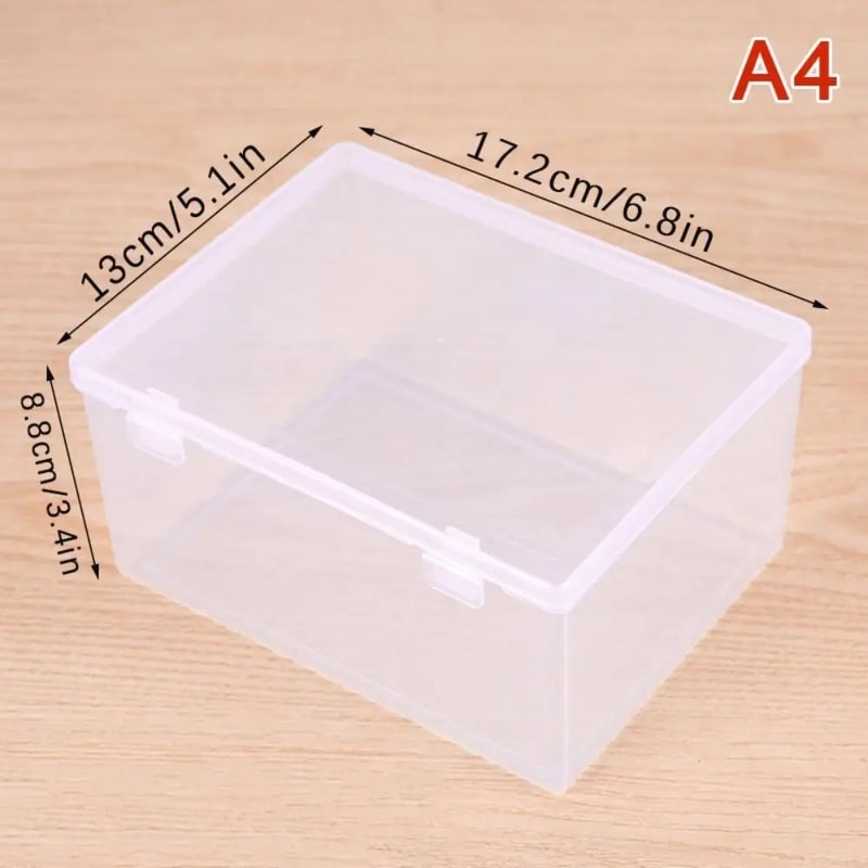 Thickened Transparent Portable Storage Box With Flip Lid Small Medium Large Rectangle Plastic Case 7