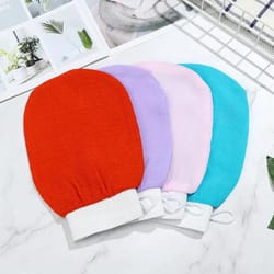 exfoliating bath glove & body scrubber towel for smooth skin, deep clean shower massage mitt, spa-like body rub