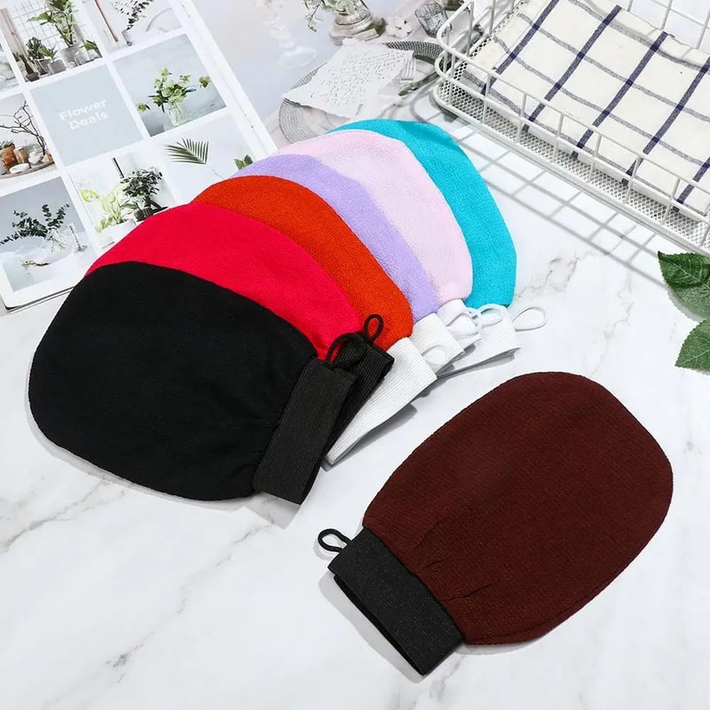 Exfoliating Bath Glove Body Scrubber Towel For Smooth Skin Deep Clean Shower Massage Mitt SpaLike 2
