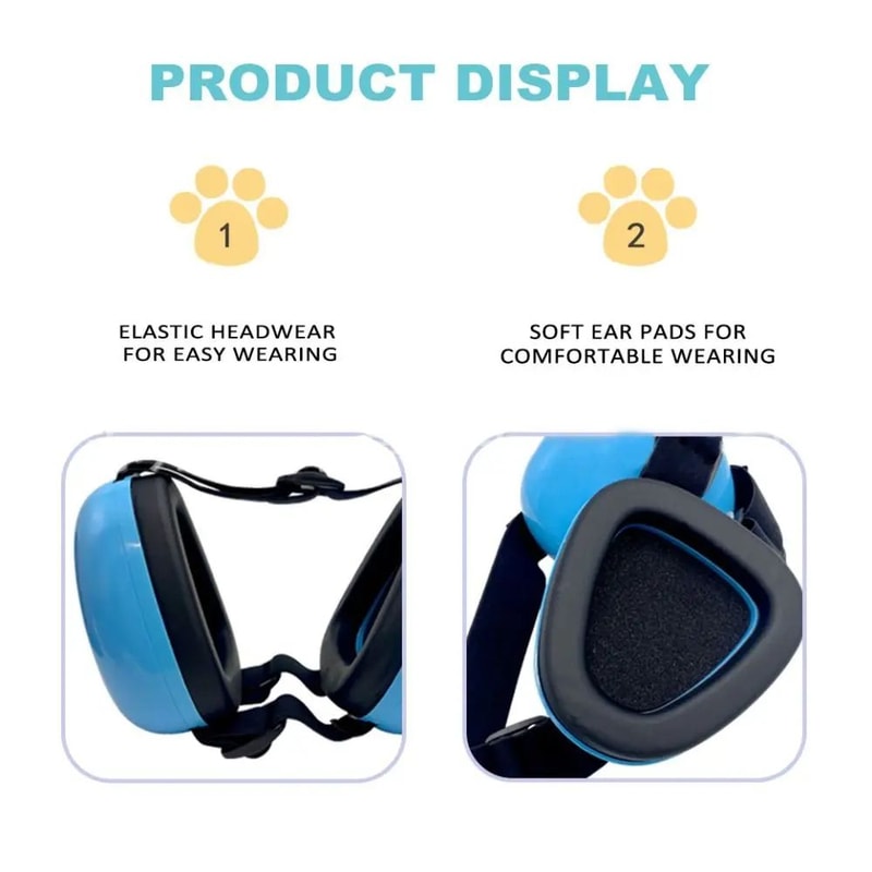 29dB NRR Dog Ear Muffs Noise Protection Adjustable Pet Hearing Protector For Fireworks Grooming Tra 1