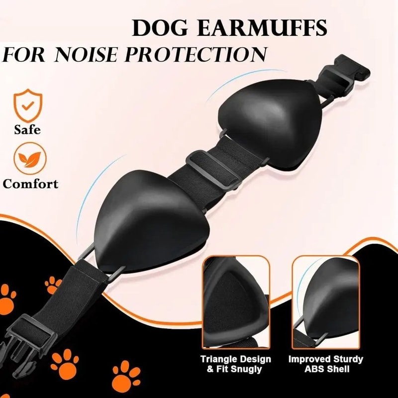 29dB NRR Dog Ear Muffs Noise Protection Adjustable Pet Hearing Protector For Fireworks Grooming Tra 4