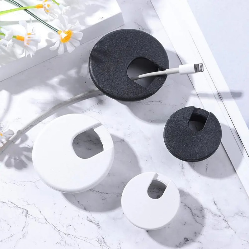 Desk Cable Grommet Hole Cover 3550mm Wire PassThrough Cap For Computer Table Clean Cable Management 4