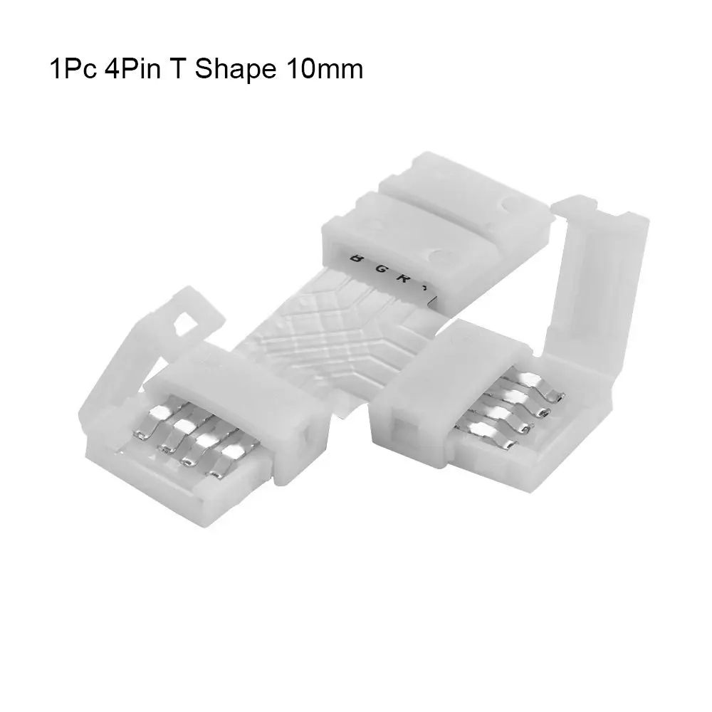 4Pin RGB LED Strip Connectors LTCross Corner Clip Couplers For 3528 5050 PCB Solderless Fast Join A 8