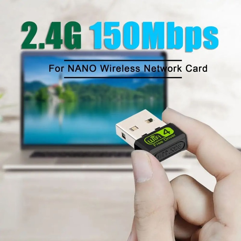 USB WiFi Adapter 150Mbps Wireless Network Card Fast Secure Connection Dongle For PCLaptop CDFree Dr 1