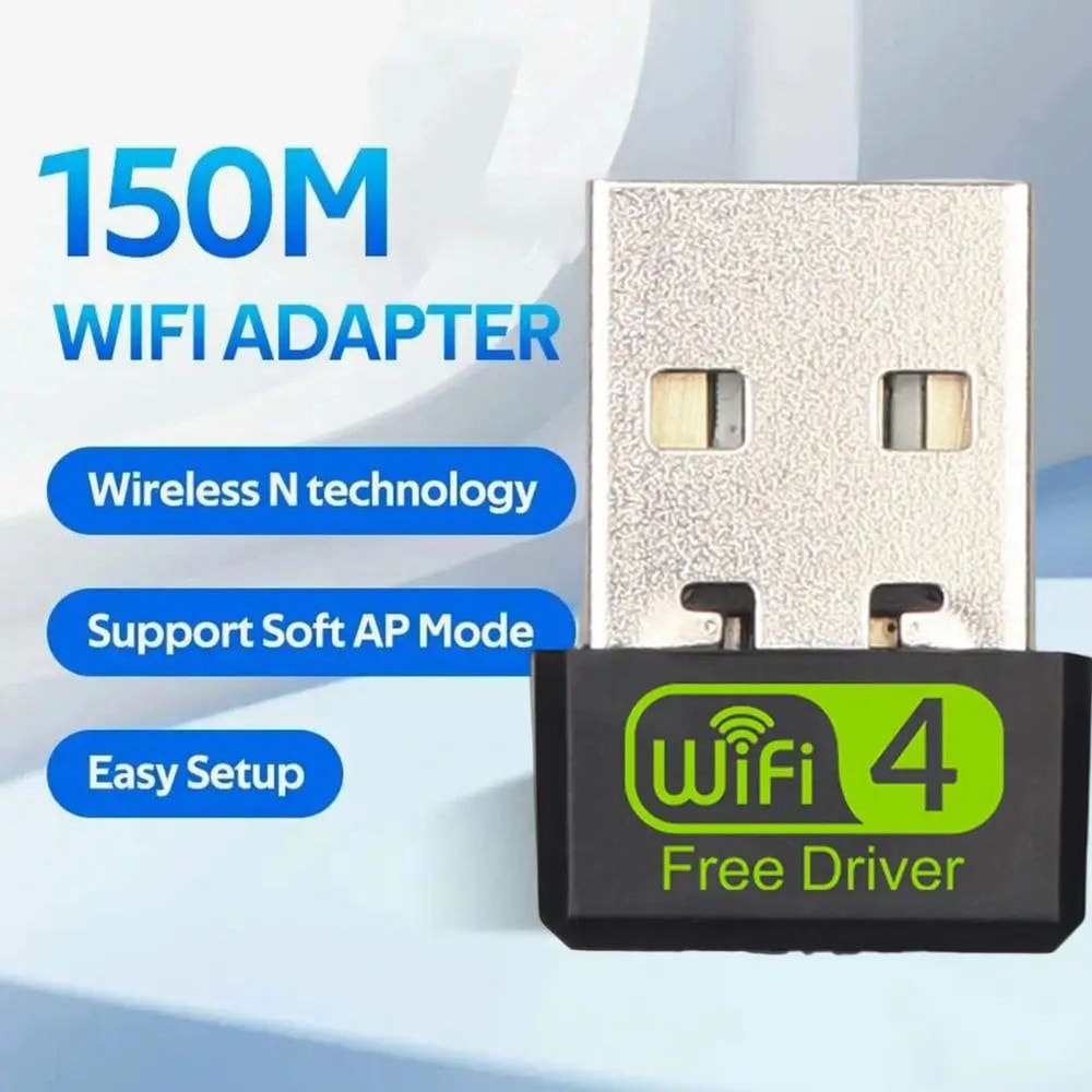 USB WiFi Adapter 150Mbps Wireless Network Card Fast Secure Connection Dongle For PCLaptop CDFree Dr 2