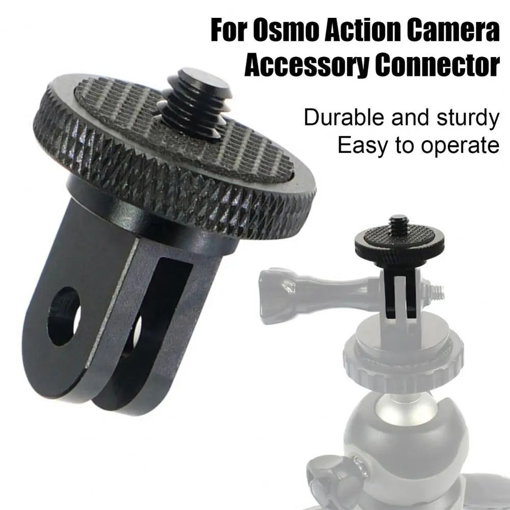 CNC Aluminum Action Camera Tripod Mount Adapter For Insta360 GoPro 14 Inches Screw Mini Tripod Con 0
