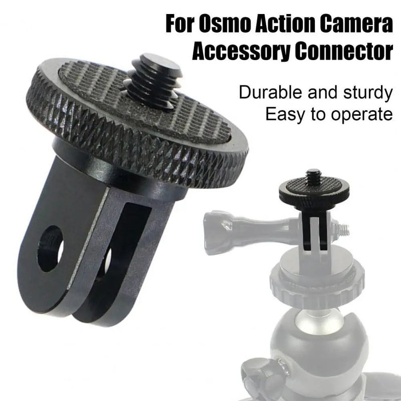 CNC Aluminum Action Camera Tripod Mount Adapter For Insta360 GoPro 14 Inches Screw Mini Tripod Con 0