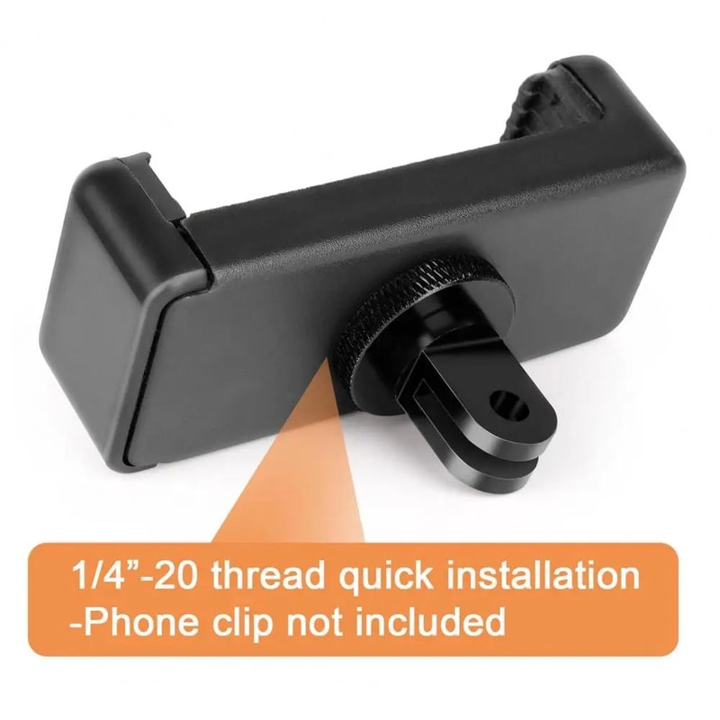 CNC Aluminum Action Camera Tripod Mount Adapter For Insta360 GoPro 14 Inches Screw Mini Tripod Con 4