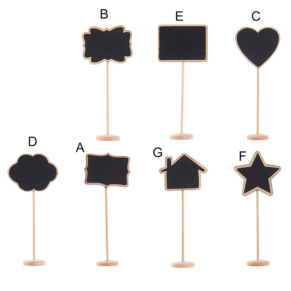 10 Pcs Mini Chalkboard Signs With Wooden Easels For Messages Table Numbers Events Cafes Home Decor 4