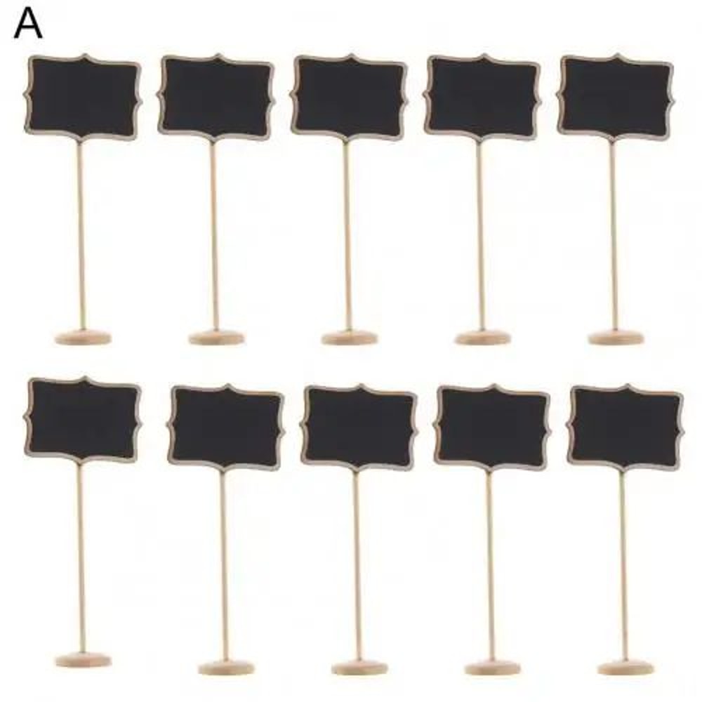 10 Pcs Mini Chalkboard Signs With Wooden Easels For Messages Table Numbers Events Cafes Home Decor 6