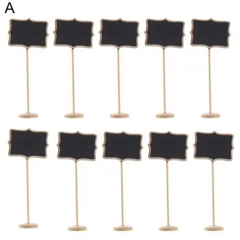 10 Pcs Mini Chalkboard Signs With Wooden Easels For Messages Table Numbers Events Cafes Home Decor 6