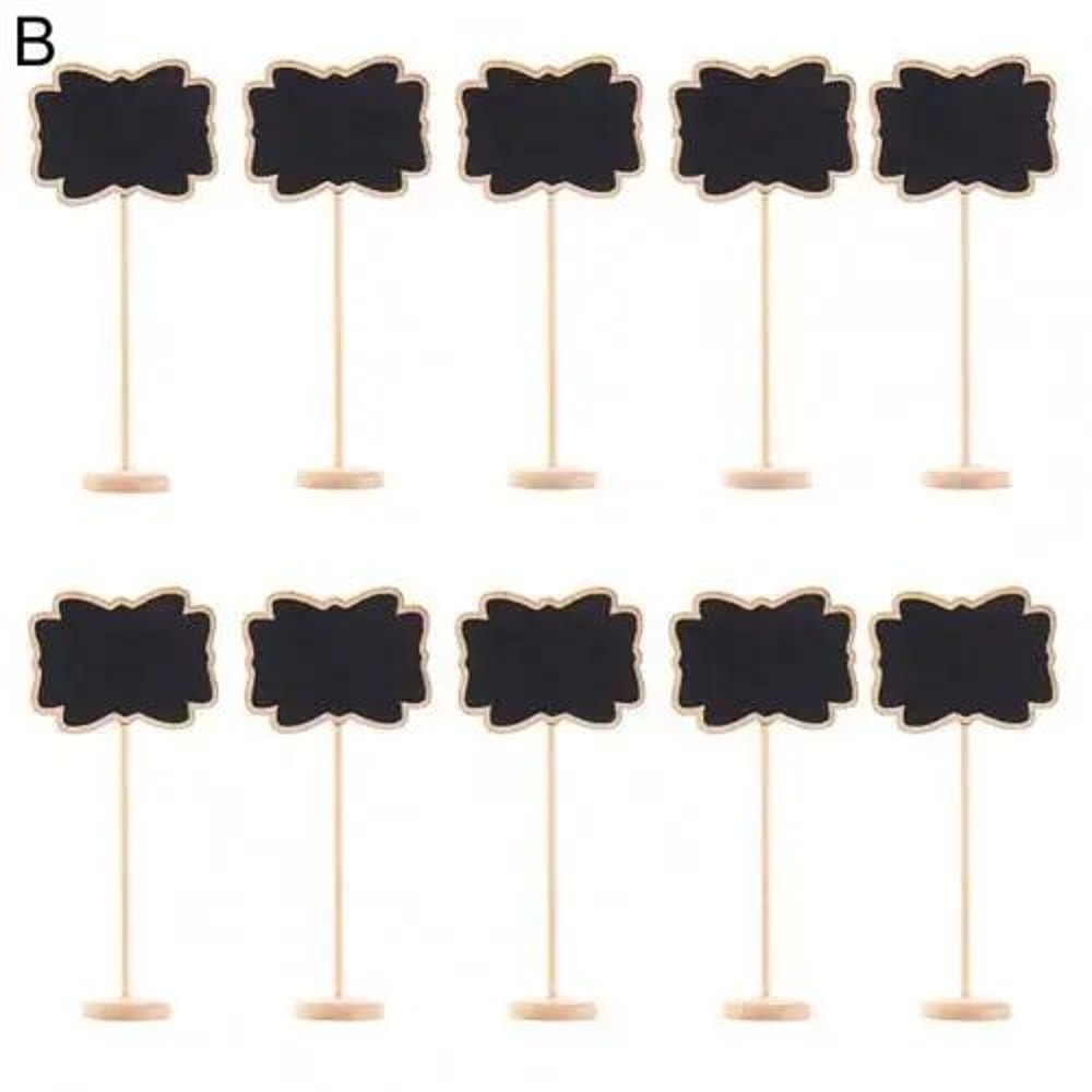 10 Pcs Mini Chalkboard Signs With Wooden Easels For Messages Table Numbers Events Cafes Home Decor 7