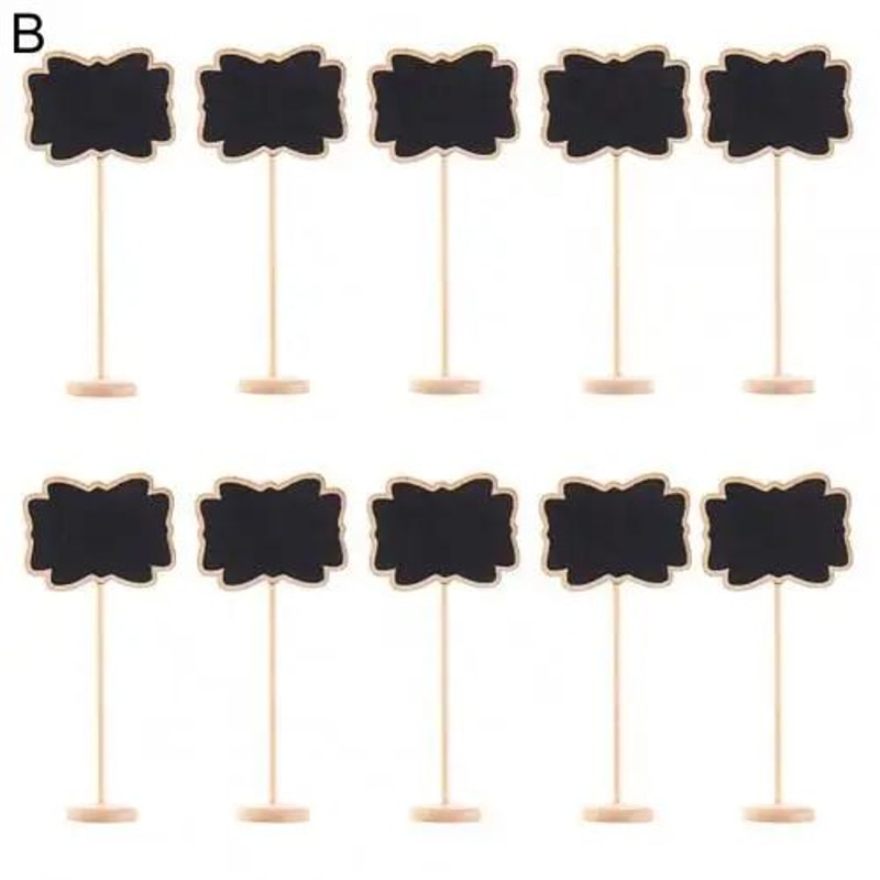 10 Pcs Mini Chalkboard Signs With Wooden Easels For Messages Table Numbers Events Cafes Home Decor 7