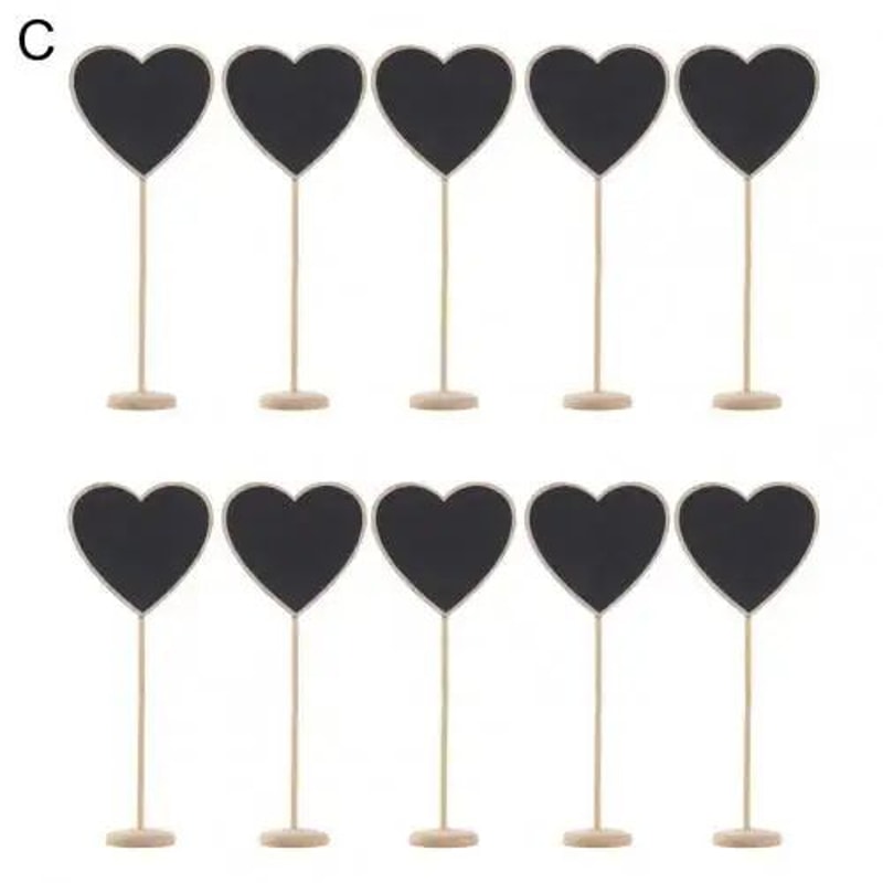10 Pcs Mini Chalkboard Signs With Wooden Easels For Messages Table Numbers Events Cafes Home Decor 8