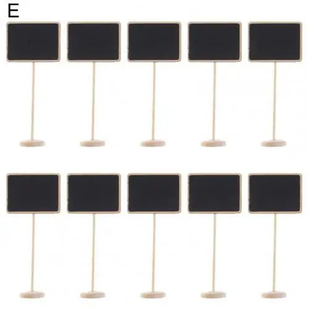 10 Pcs Mini Chalkboard Signs With Wooden Easels For Messages Table Numbers Events Cafes Home Decor 10