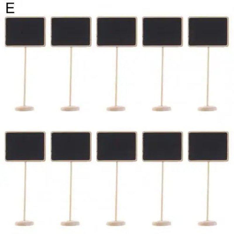 10 Pcs Mini Chalkboard Signs With Wooden Easels For Messages Table Numbers Events Cafes Home Decor 10