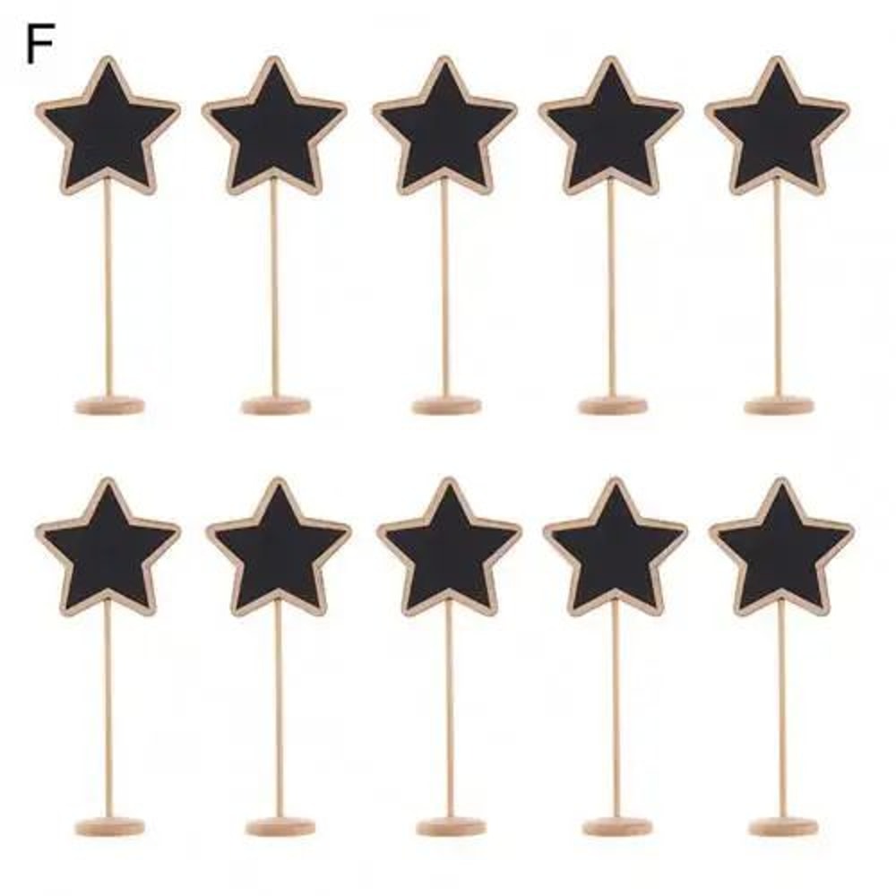 10 Pcs Mini Chalkboard Signs With Wooden Easels For Messages Table Numbers Events Cafes Home Decor 11