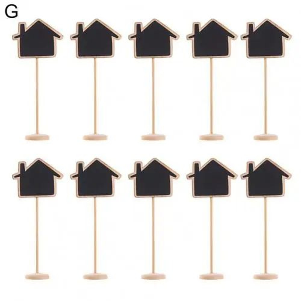 10 Pcs Mini Chalkboard Signs With Wooden Easels For Messages Table Numbers Events Cafes Home Decor 12