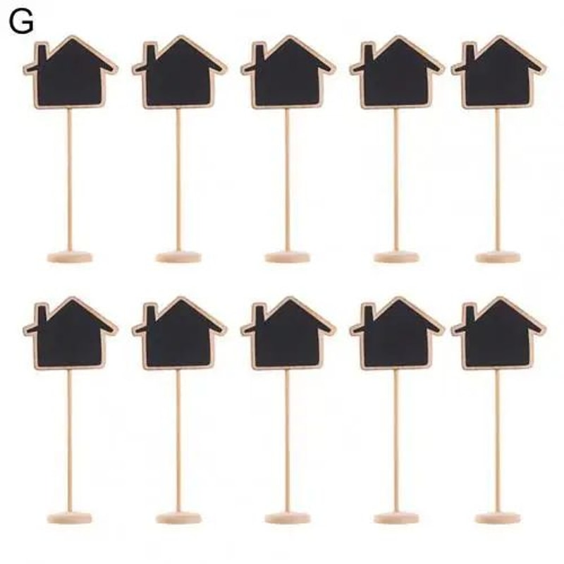 10 Pcs Mini Chalkboard Signs With Wooden Easels For Messages Table Numbers Events Cafes Home Decor 12