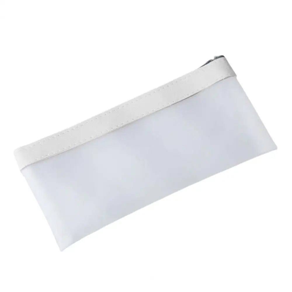 Transparent PVC Pencil Case With Zipper Waterproof Clear School Pouch For Stationery Makeup Travel 11