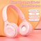 Cute Bluetooth 50 Wireless Headphones With Noise Reduction Stereo Gaming Sports Headset Builtin Mic 0