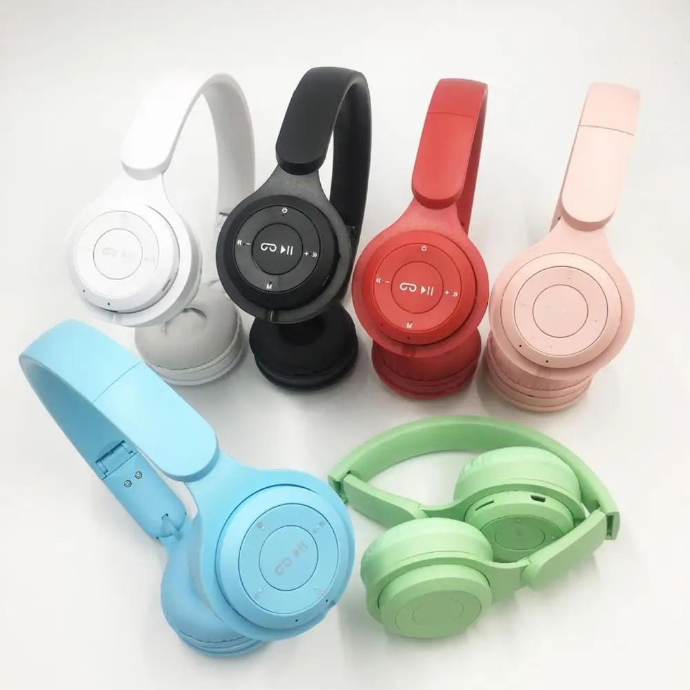 Cute Bluetooth 50 Wireless Headphones With Noise Reduction Stereo Gaming Sports Headset Builtin Mic 2