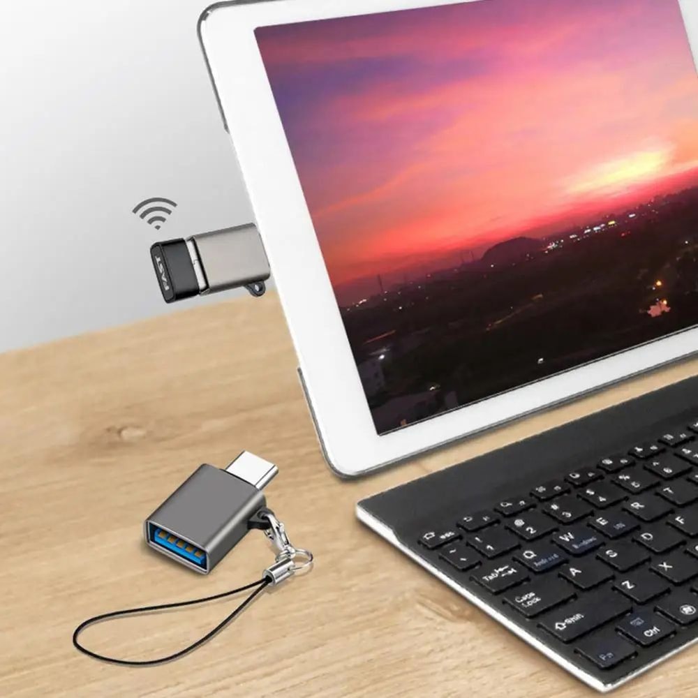 USBC To USB 32 OTG Adapter With AntiLost Lanyard Fast Data Transfer TypeC Converter For Phone Table 1