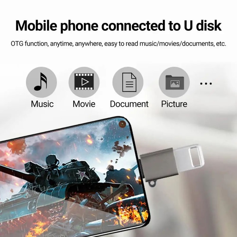 USBC To USB 32 OTG Adapter With AntiLost Lanyard Fast Data Transfer TypeC Converter For Phone Table 3