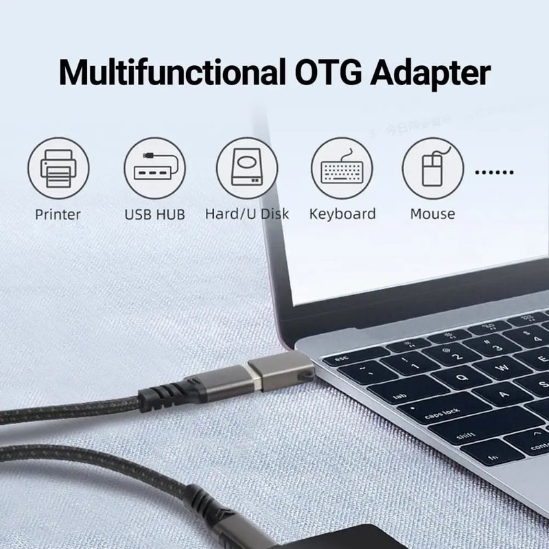 USBC To USB 32 OTG Adapter With AntiLost Lanyard Fast Data Transfer TypeC Converter For Phone Table 4