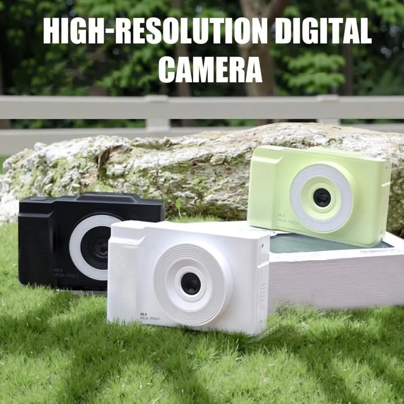 48MP Compact Vlogging Camera With LED Fill Light 180 Flip Screen Portable Digital Camera For YouTub 1