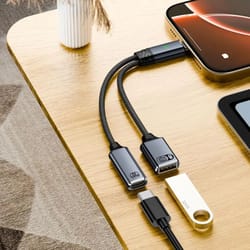 usb-c otg adapter cable usb 3.0 with 100w pd fast charging, high-speed data transfer converter for laptops