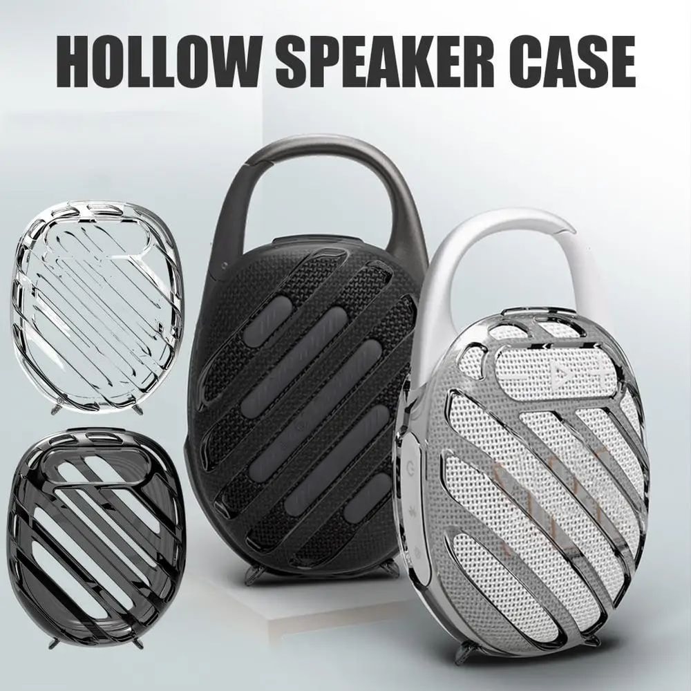 Transparent TPU Protective Case For JBL Clip 5 Shockproof DropProof Speaker Cover With Hollow Desig 2