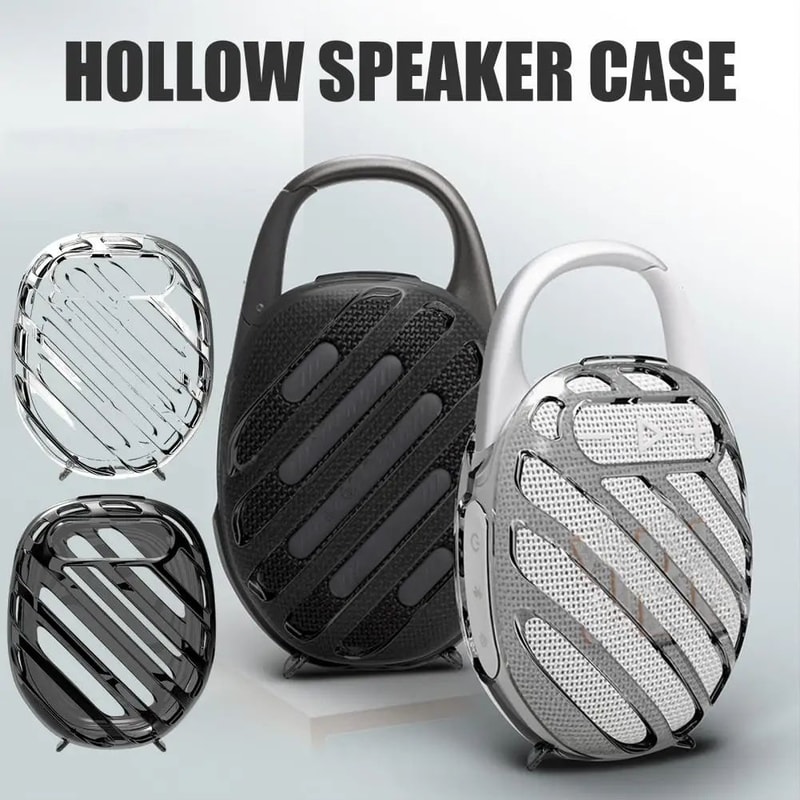 Transparent TPU Protective Case For JBL Clip 5 Shockproof DropProof Speaker Cover With Hollow Desig 2