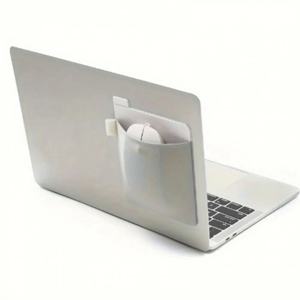 Adhesive Laptop Back Storage Pouch Slim Cable Organizer Bag For Tablet Accessories Mouse Charger Pe 1