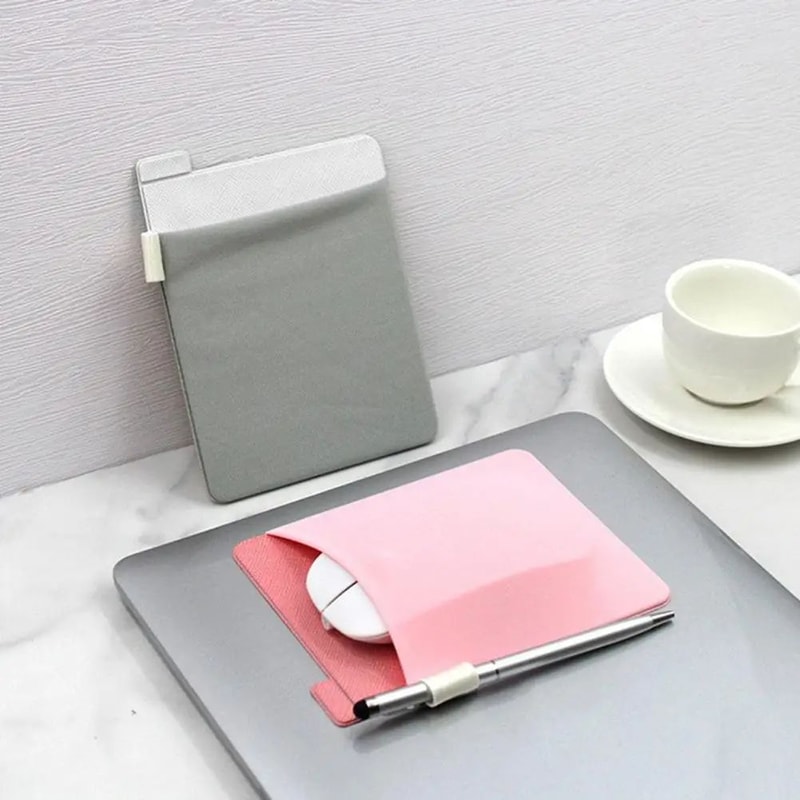 Adhesive Laptop Back Storage Pouch Slim Cable Organizer Bag For Tablet Accessories Mouse Charger Pe 3
