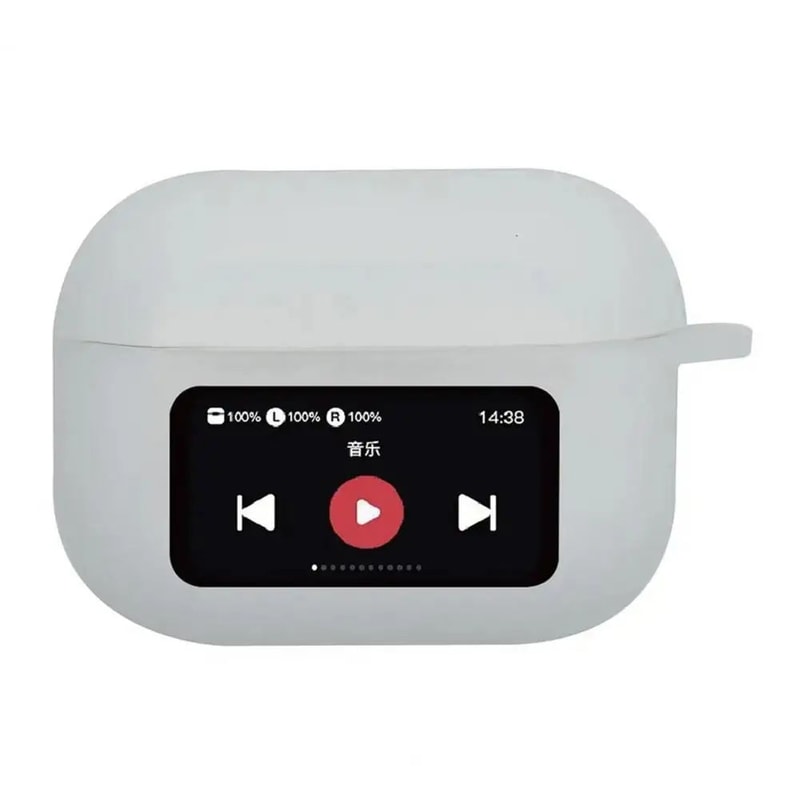 Silicone AirPods Case Cover With Screen Window Shockproof Wireless Earbuds Charging Case Protector 6