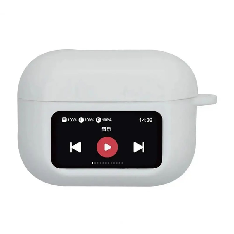 Silicone AirPods Case Cover With Screen Window Shockproof Wireless Earbuds Charging Case Protector 7