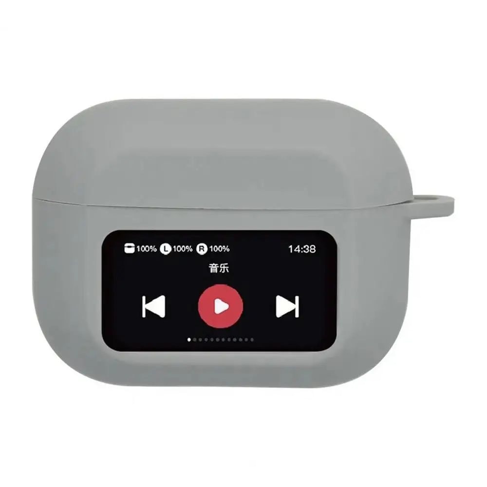 Silicone AirPods Case Cover With Screen Window Shockproof Wireless Earbuds Charging Case Protector 12