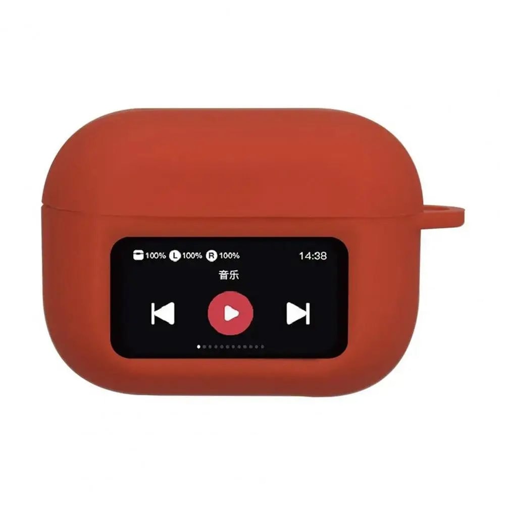 Silicone AirPods Case Cover With Screen Window Shockproof Wireless Earbuds Charging Case Protector 14